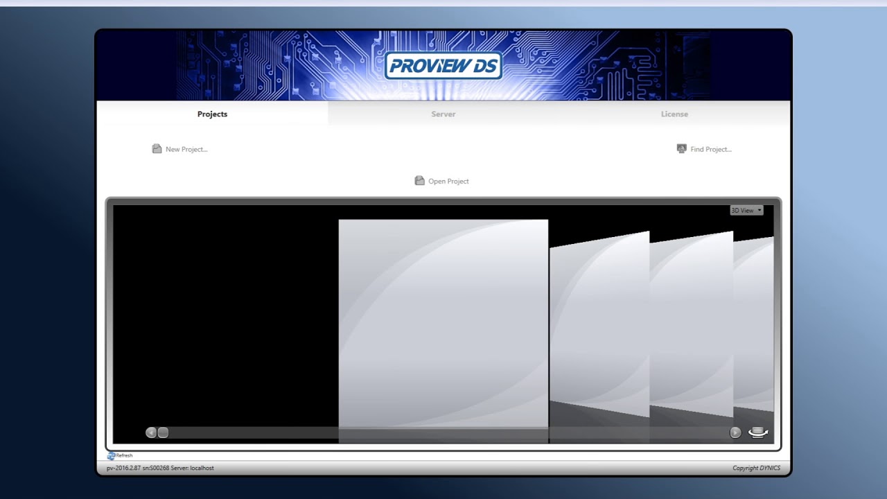 ProViewDS: Overview of the Welcome Screen