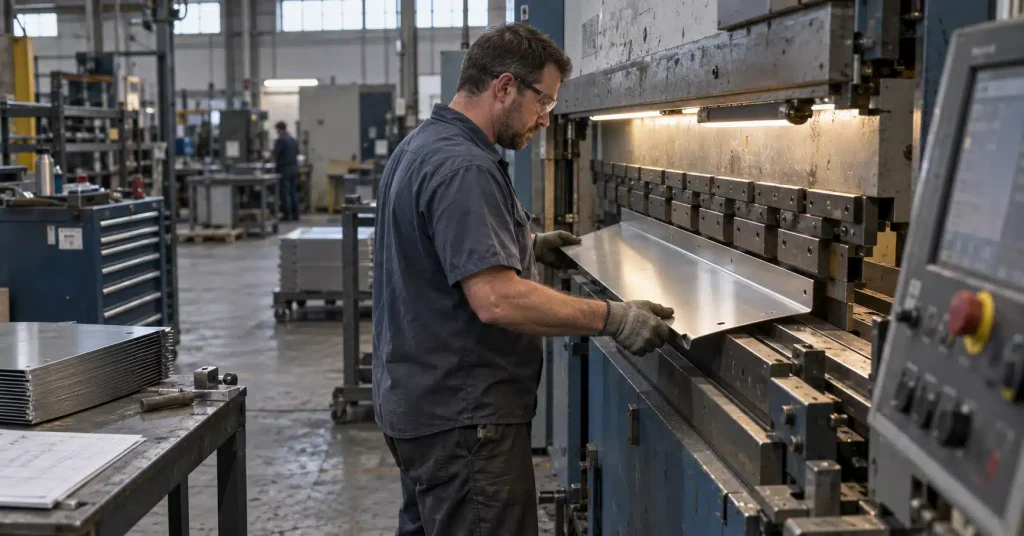 Industrial PC manufacturers forming a rugged enclosure at a US sheet metal station